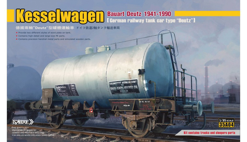 1/35 scale railroad tank car model kit