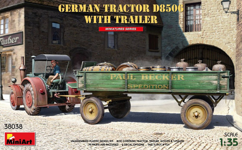 model kit german tractor with trailer
