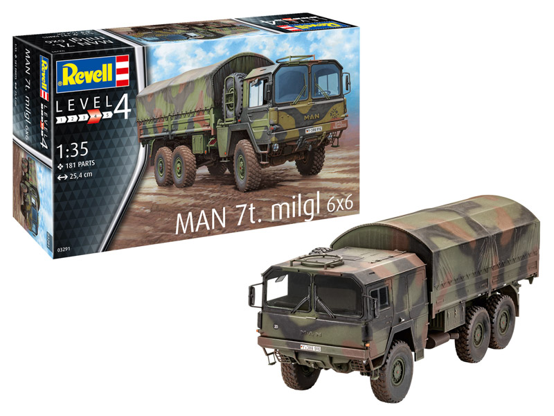 unassembled model kit MAN army truck 1/35 scale