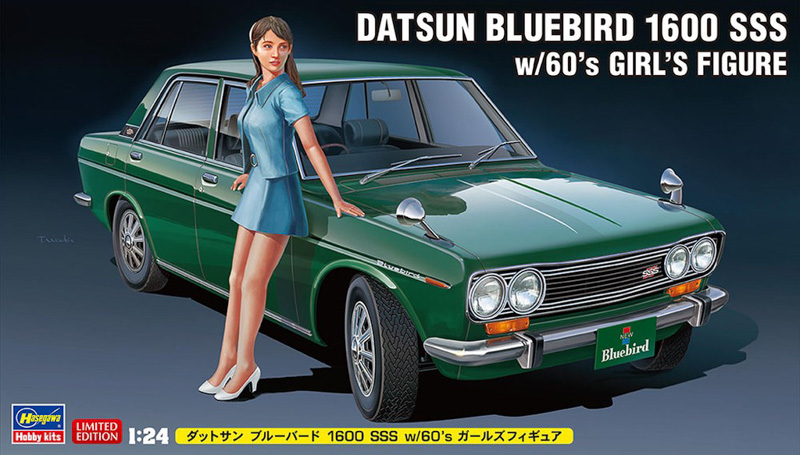 model samochodu datsun z figurką