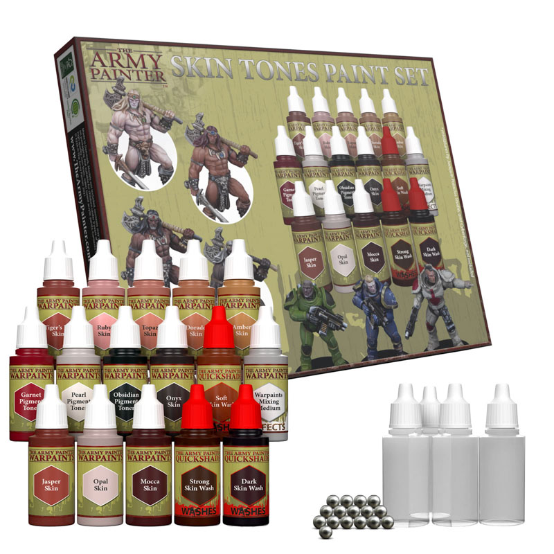 acrylic paints for recreating various skin tones