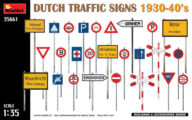 traffic signs plastic model kit