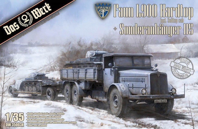 faun L 900 truck plastic model kit