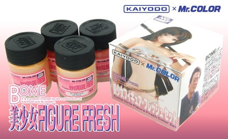 set of paints for figures