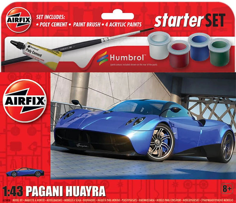 pagani car model kit with glue and paints