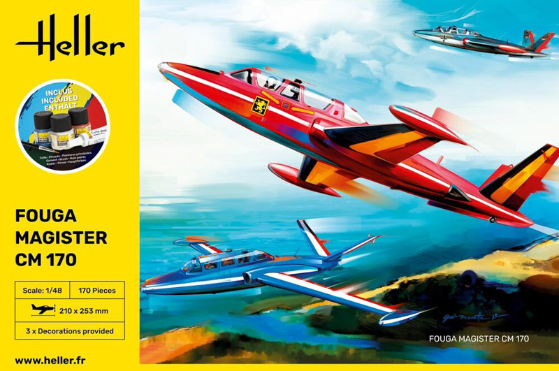 fouga magister plastic aircraft scale model kit