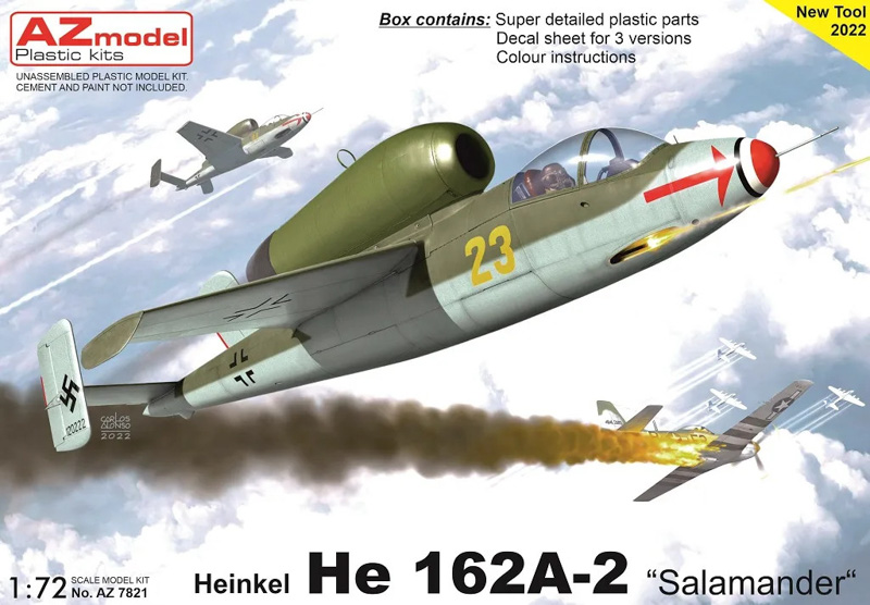 he 162a-2 aircraft scale model kit