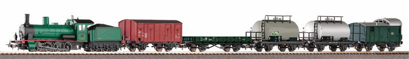 starter set electrical train with steam locomotive