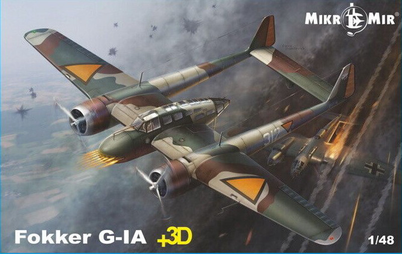 fokker g-Ia plastic model kit