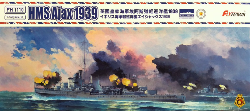 ajax cruiser warship model kit