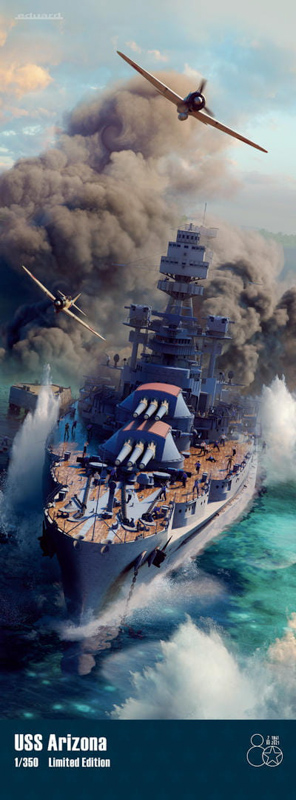 arizona battleship model kit with photoetched details