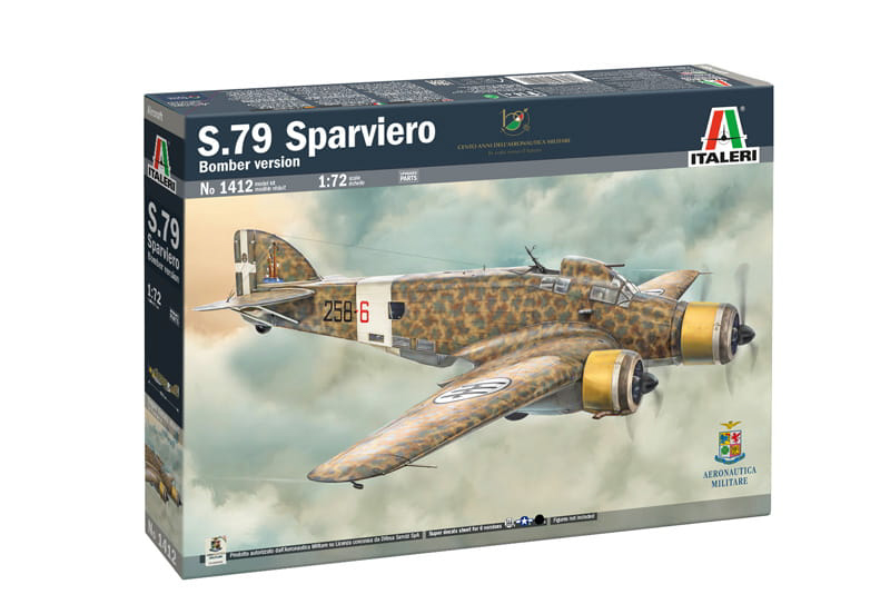 sm79 sparviero bomber unassembled plastic model kit