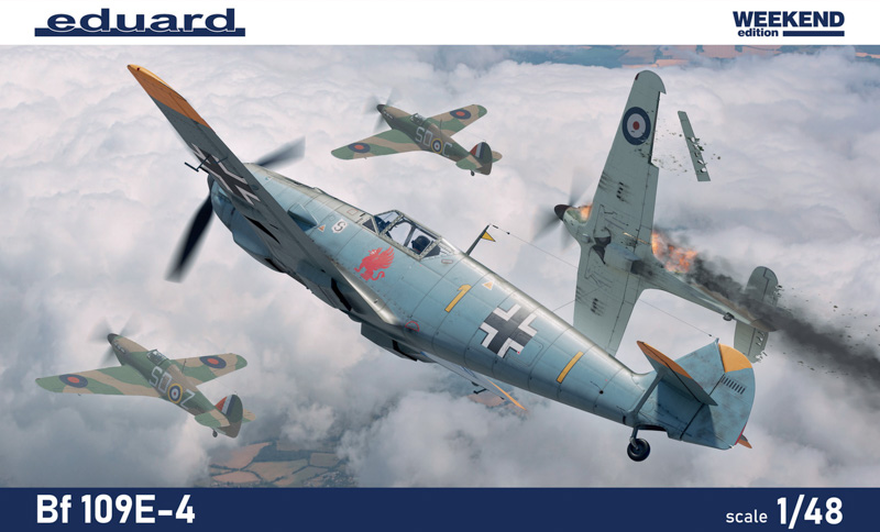 bf 109E-4 fighter unassembled scale plastic model kit