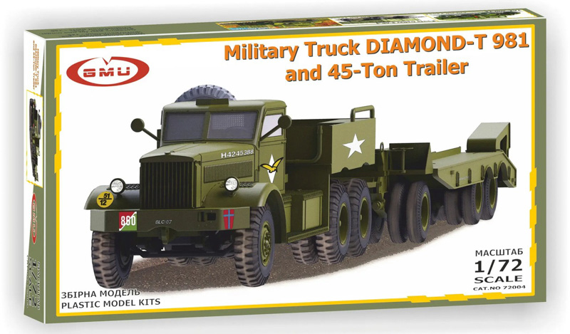 diamond t 981 truck unassembled scale model