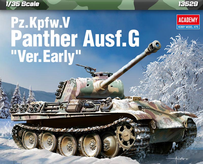 panther tank unassembled scale plastic model kit