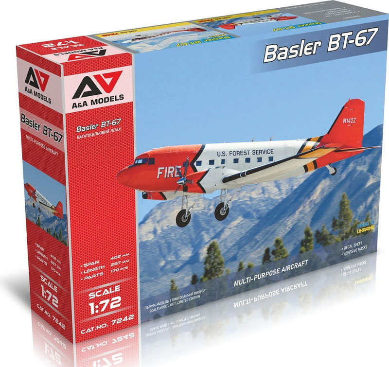 basler bt-67 aircraft sclae plastic kit