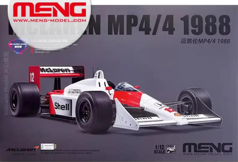 mclaren mp4/4 car unassembled scale plastic kit