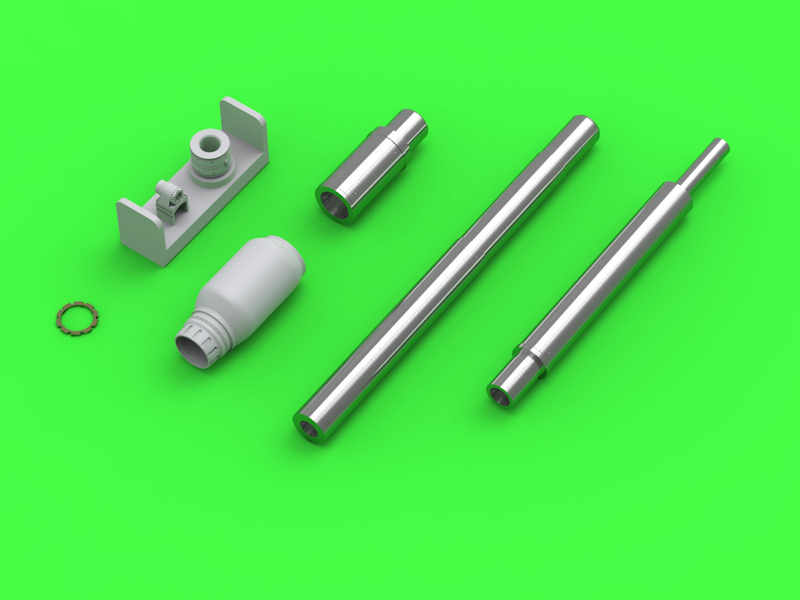 k2 tank metal gun barrel model detail set