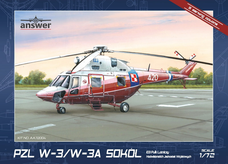 sokół helicopter military scale plastic model kit