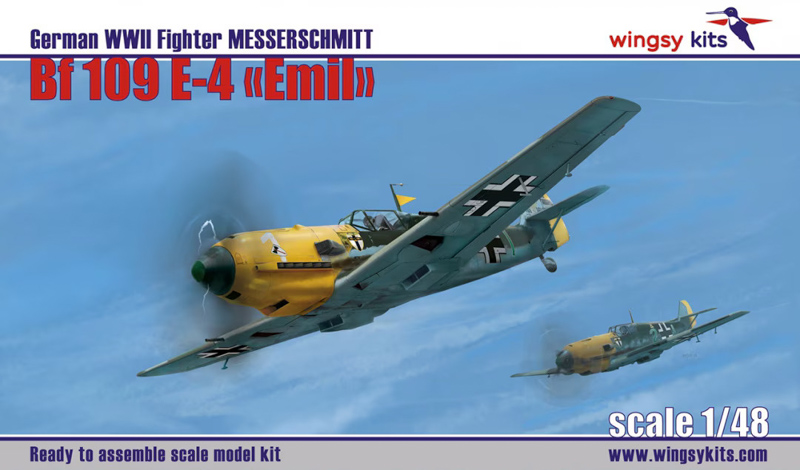 bf 109E-4 aircraft unassembled scale model kit