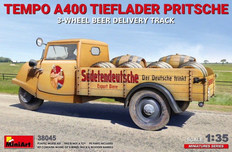 tempo delivery car unassembled plastic model kit