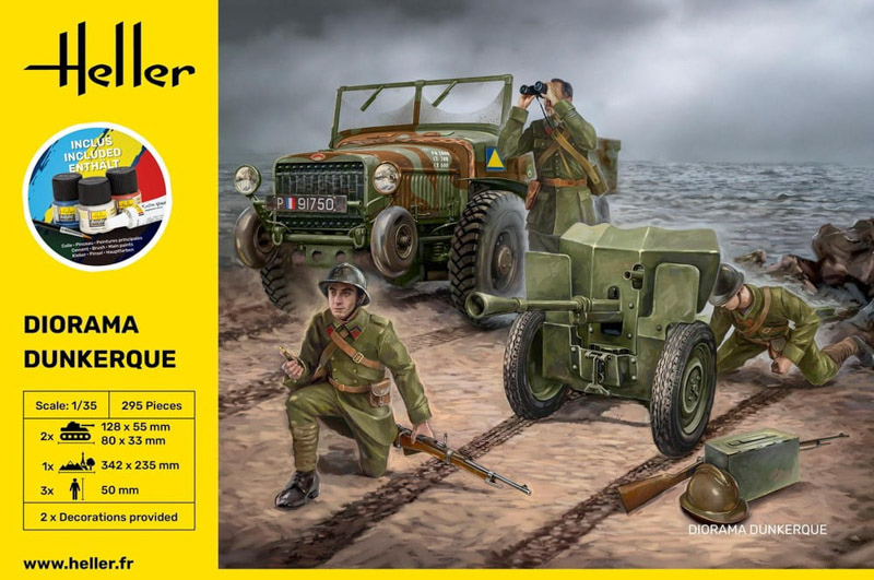 laffly truck and figures unassembled plastic model kit