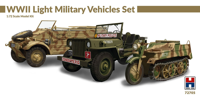WWII light vehicles models set