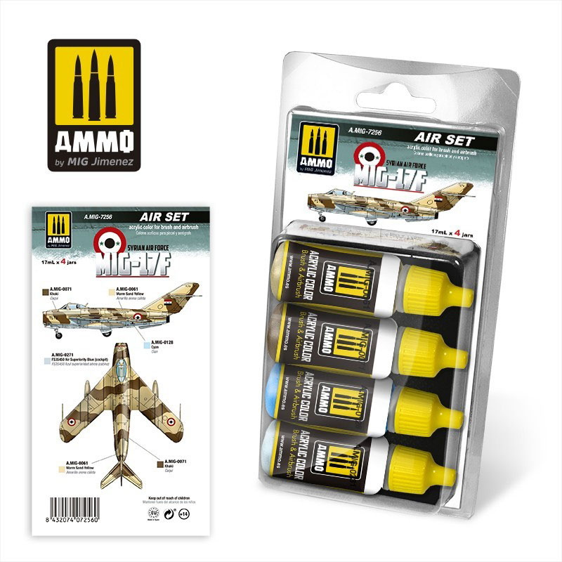 acrylic paints for syrian mig-17 aircraft model kits