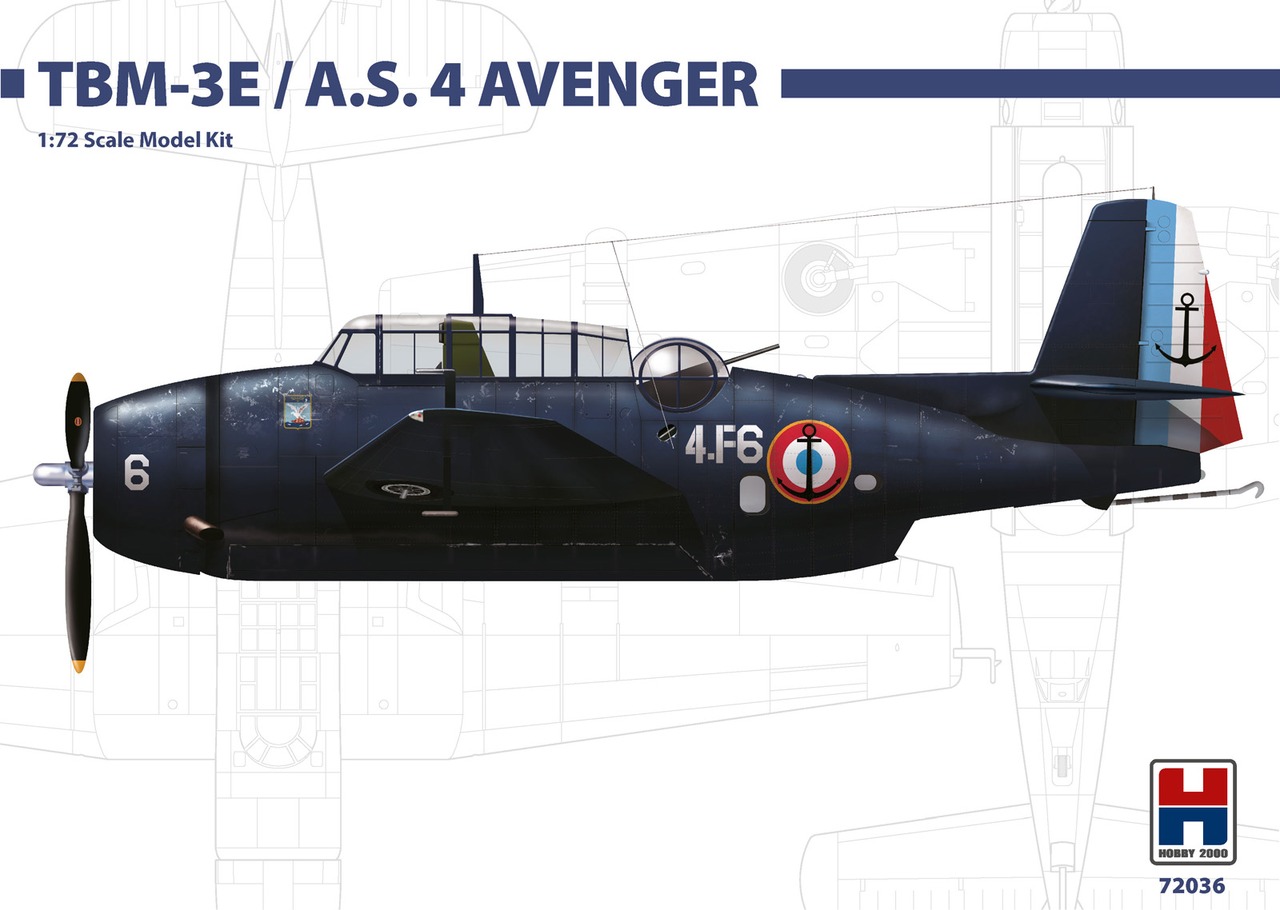 plastikowy model samolotu avenger 1/72